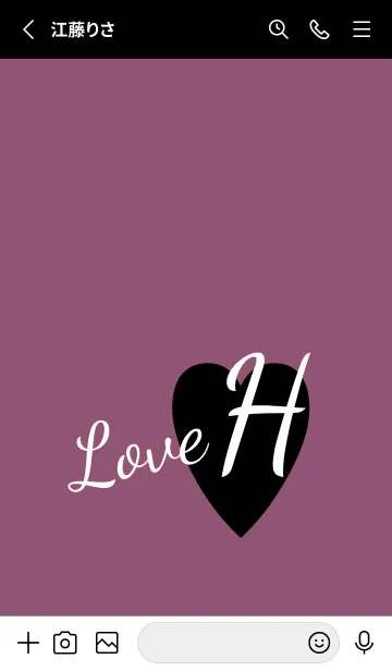 [LINE着せ替え] ラブ イニシャル ”H” 14の画像2