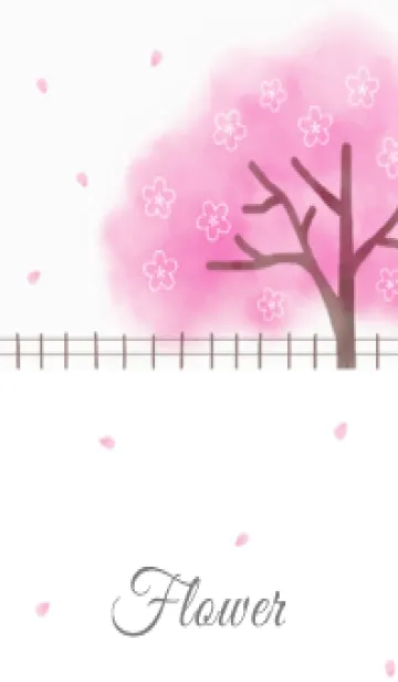 [LINE着せ替え] Flower 007 【桜×白】の画像1