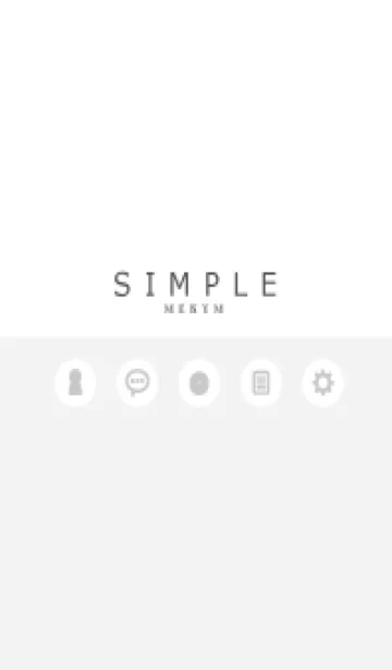[LINE着せ替え] SIMPLE-ICON WHITE 21の画像1