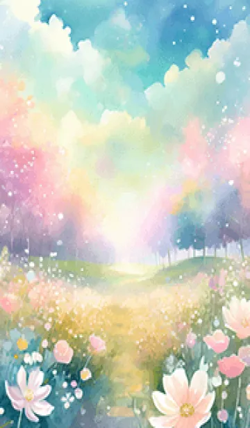 [LINE着せ替え] 優美な春の風景の着せかえ(Spring-214)の画像1