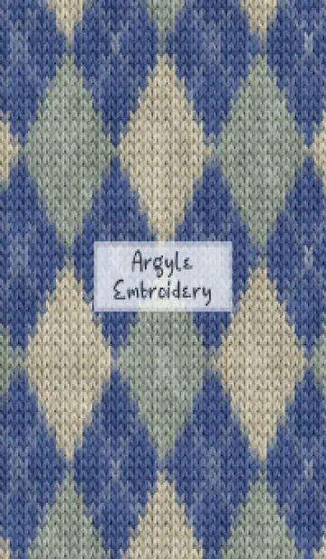 [LINE着せ替え] Argyle Embroidery 68の画像1