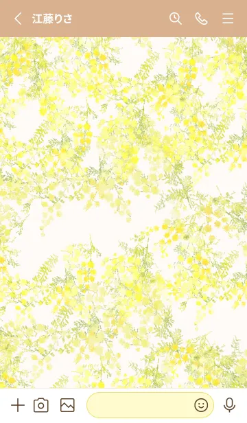 [LINE着せ替え] mimosa race curtainの画像2