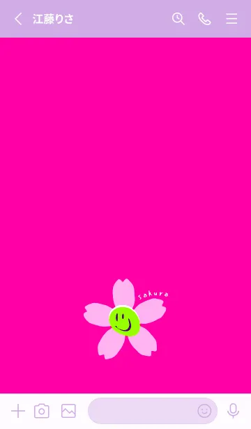 [LINE着せ替え] サクラ スマイリー 24の画像2