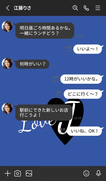 [LINE着せ替え] ラブ イニシャル ”J” 10の画像3