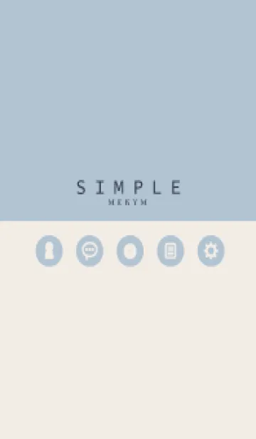 [LINE着せ替え] SIMPLE-ICON BLUE 21の画像1