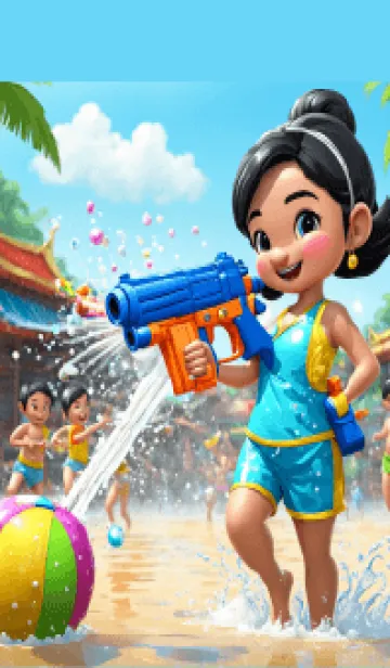 [LINE着せ替え] Songkran festival v.1 (JP)の画像1