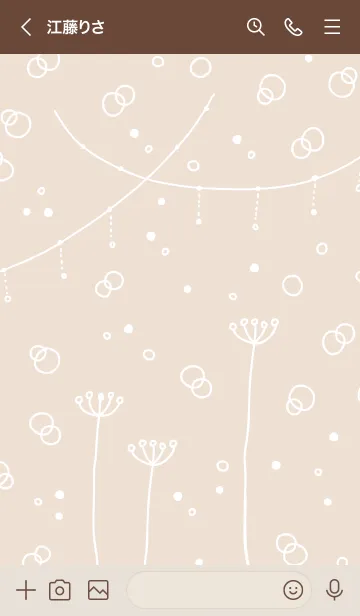 [LINE着せ替え] シンプルかわいい白い花27の画像2