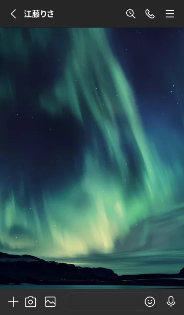 [LINE着せ替え] Aurora greenの画像2