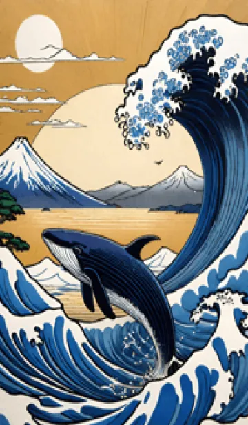 [LINE着せ替え] 浮世絵 山海桜花 cu2bqの画像1