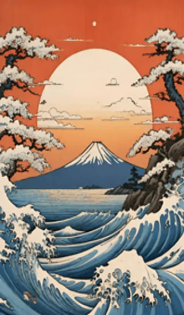 [LINE着せ替え] 浮世絵 山海桜花 eFhD8の画像1