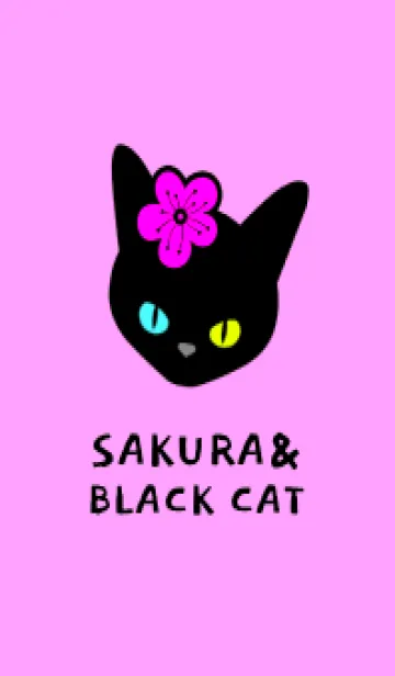 [LINE着せ替え] ブラックキャット＆桜 34の画像1