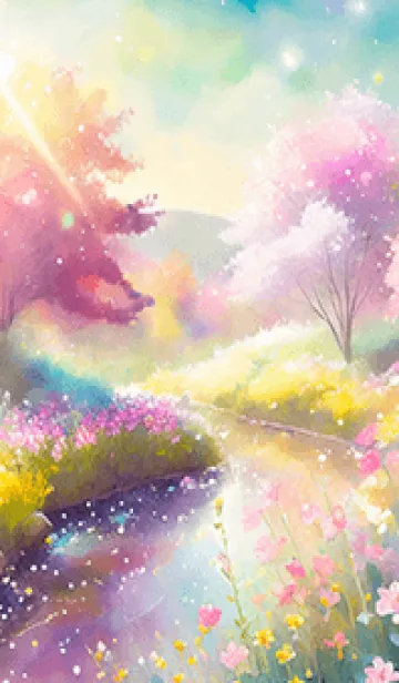 [LINE着せ替え] 優美な春の風景の着せかえ(Spring-226)の画像1