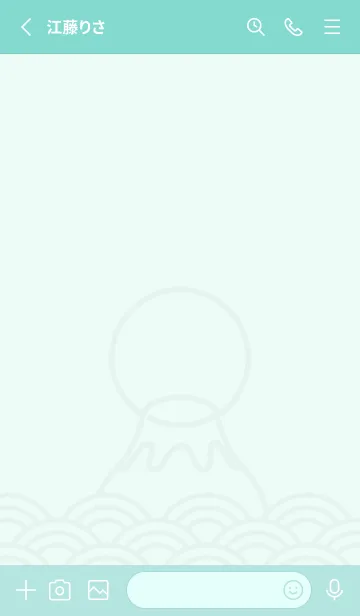 [LINE着せ替え] 大吉／富士山／ミント×桃色の画像2