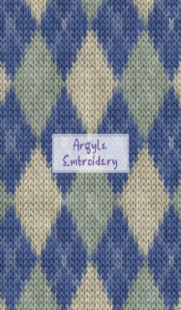 [LINE着せ替え] Argyle Embroidery 69の画像1