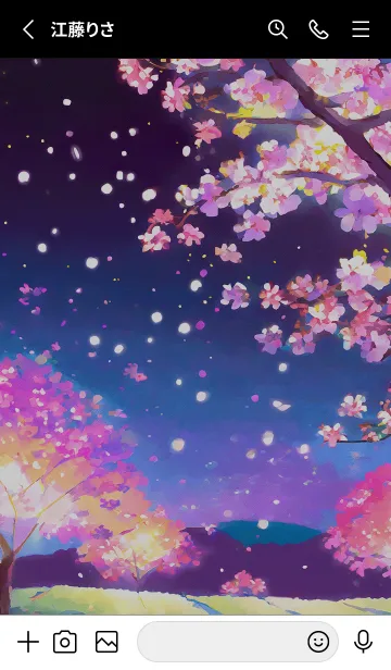 [LINE着せ替え] 美しい夜桜の着せかえ#436の画像2