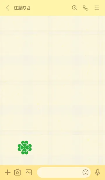 [LINE着せ替え] チェック柄 クローバー22の画像2