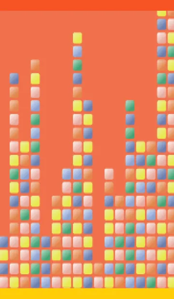 [LINE着せ替え] マットなタイル 赤と黄色の画像1