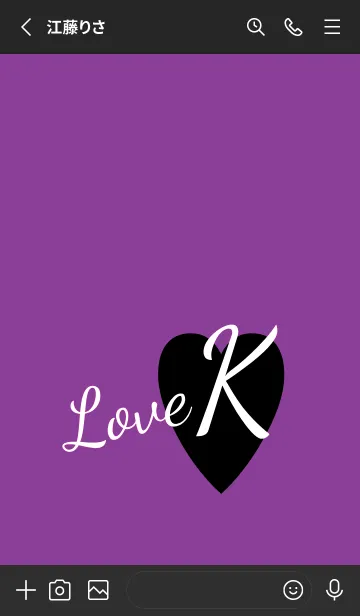 [LINE着せ替え] ラブ イニシャル ”K” 12の画像2