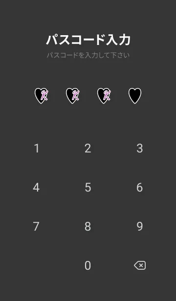 [LINE着せ替え] ラブ イニシャル ”K” 12の画像4