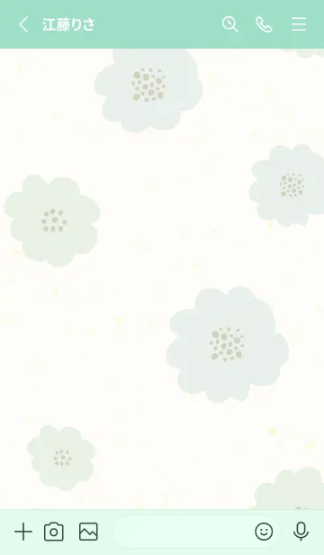 [LINE着せ替え] 2色の丸い花16の画像2