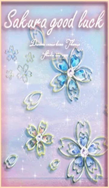 [LINE着せ替え] 運気が上がる✨桜と空の画像1