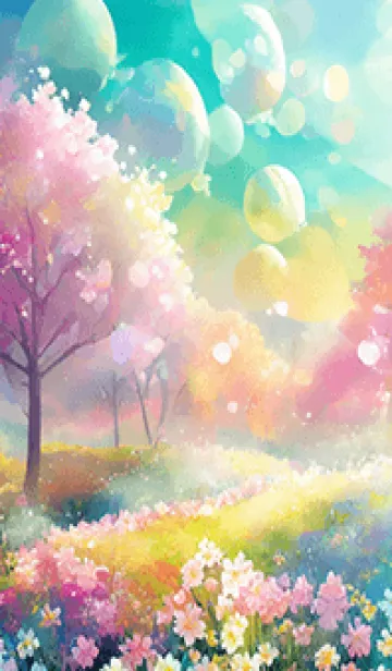 [LINE着せ替え] 優美な春の風景の着せかえ(Spring-234)の画像1