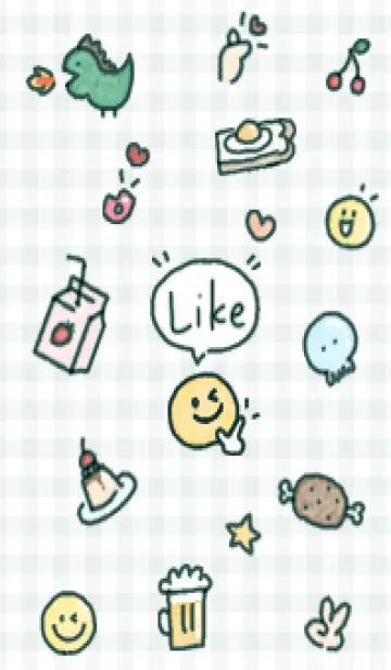 [LINE着せ替え] ブルーグリン スマイルとアイコン02_1の画像1