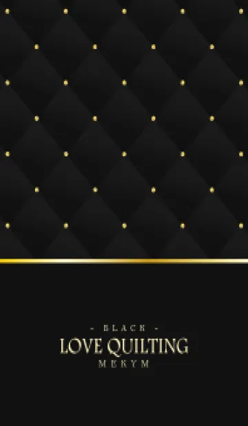 [LINE着せ替え] LOVE QUILTING - BLACK 29の画像1