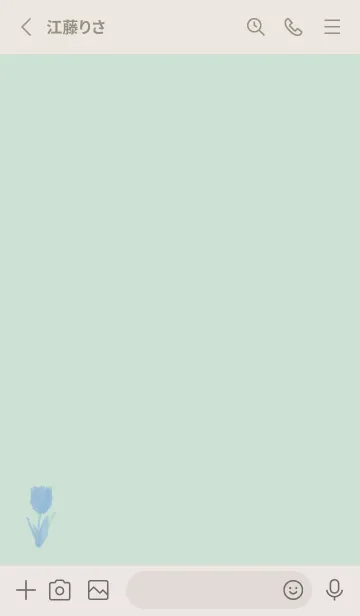 [LINE着せ替え] チューリップ -グリーン-の画像2