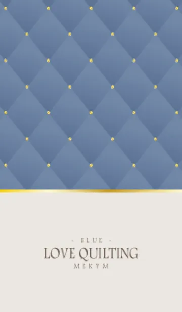 [LINE着せ替え] LOVE QUILTING - DUSKY BLUE 29の画像1