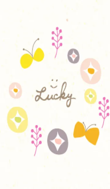 [LINE着せ替え] 北欧風 蝶と花4の画像1