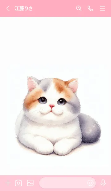 [LINE着せ替え] 綿菓子のような猫の画像2