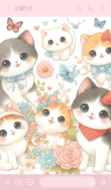 [LINE着せ替え] 蝶々結びと猫の物語の画像2