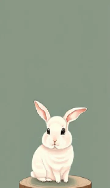 [LINE着せ替え] ふわふわのうさぎ 兔の画像1