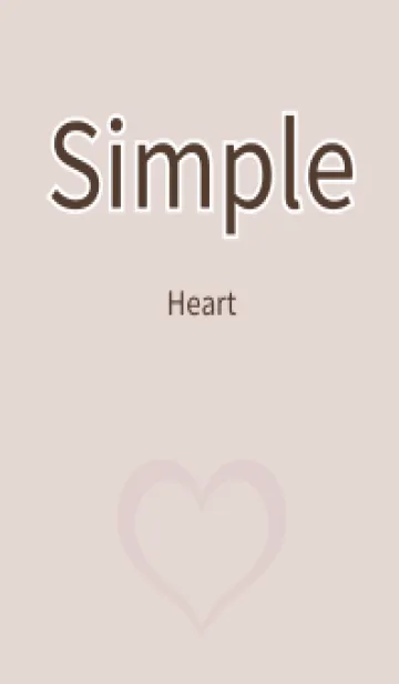 [LINE着せ替え] Simple Heart  -Dull pink-の画像1