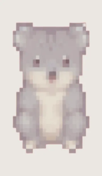 [LINE着せ替え] コアラのドット絵のきせかえ Beige 01の画像1