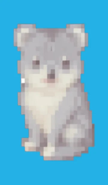 [LINE着せ替え] コアラのドット絵のきせかえ Blue 04の画像1