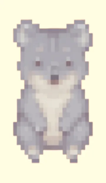 [LINE着せ替え] コアラのドット絵のきせかえ Brown 05の画像1