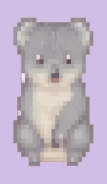 [LINE着せ替え] コアラのドット絵のきせかえ Purple 04の画像1