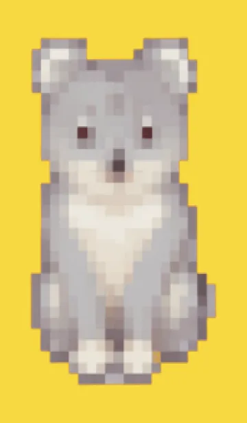 [LINE着せ替え] コアラのドット絵のきせかえ Yellow 02の画像1