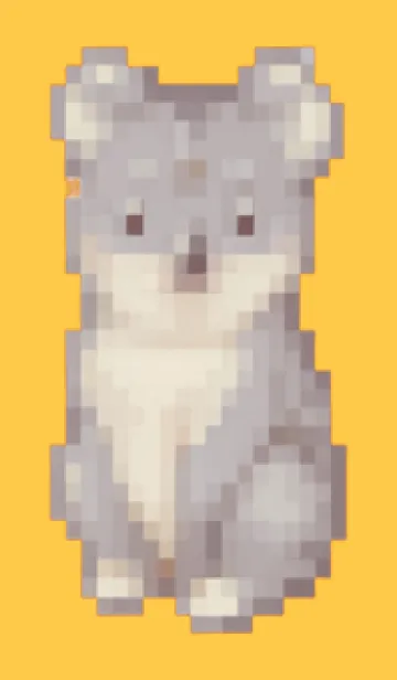 [LINE着せ替え] コアラのドット絵のきせかえ Yellow 03の画像1