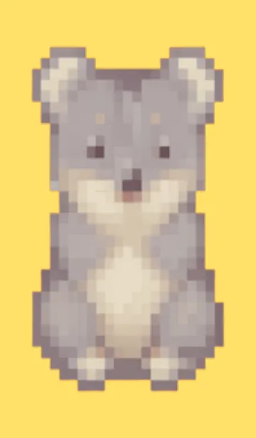 [LINE着せ替え] コアラのドット絵のきせかえ Yellow 04の画像1