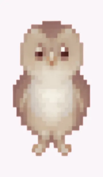 [LINE着せ替え] フクロウのドット絵のきせかえ Purple 03の画像1