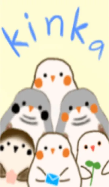 [LINE着せ替え] キンカチョウとことりたちの画像1