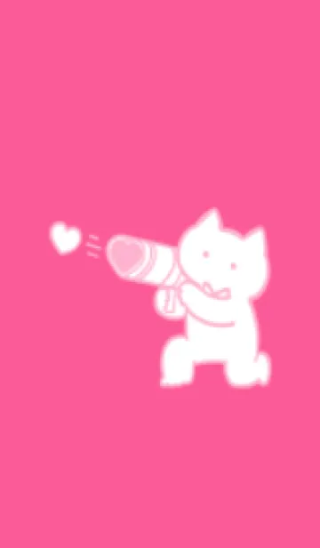 [LINE着せ替え] 推しねこ(pink01)の画像1