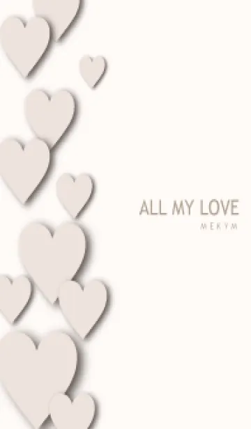 [LINE着せ替え] ALL MY LOVE-BEIGE HEART 27の画像1