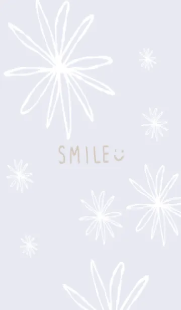 [LINE着せ替え] 白い線の花21の画像1