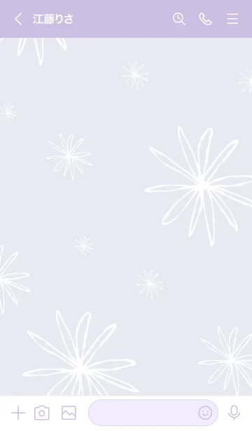 [LINE着せ替え] 白い線の花21の画像2