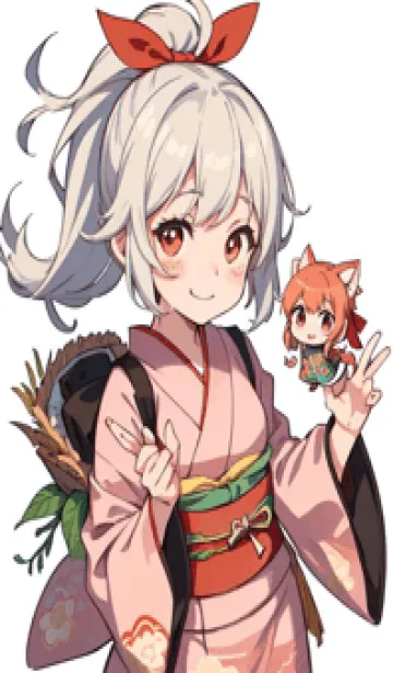 [LINE着せ替え] かわいい女性忍者 U6Uauの画像1