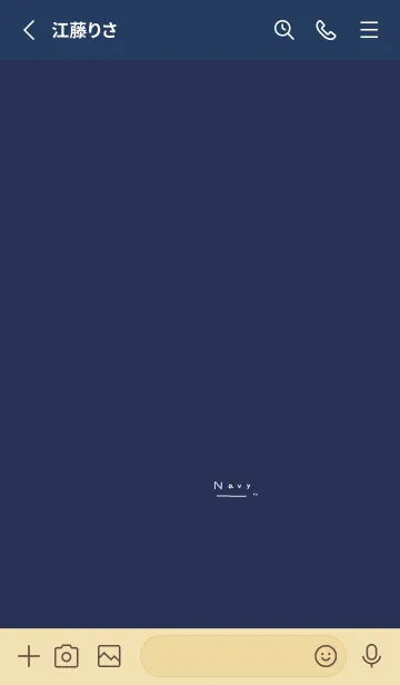 [LINE着せ替え] ネイビー。シンプル文字。の画像2